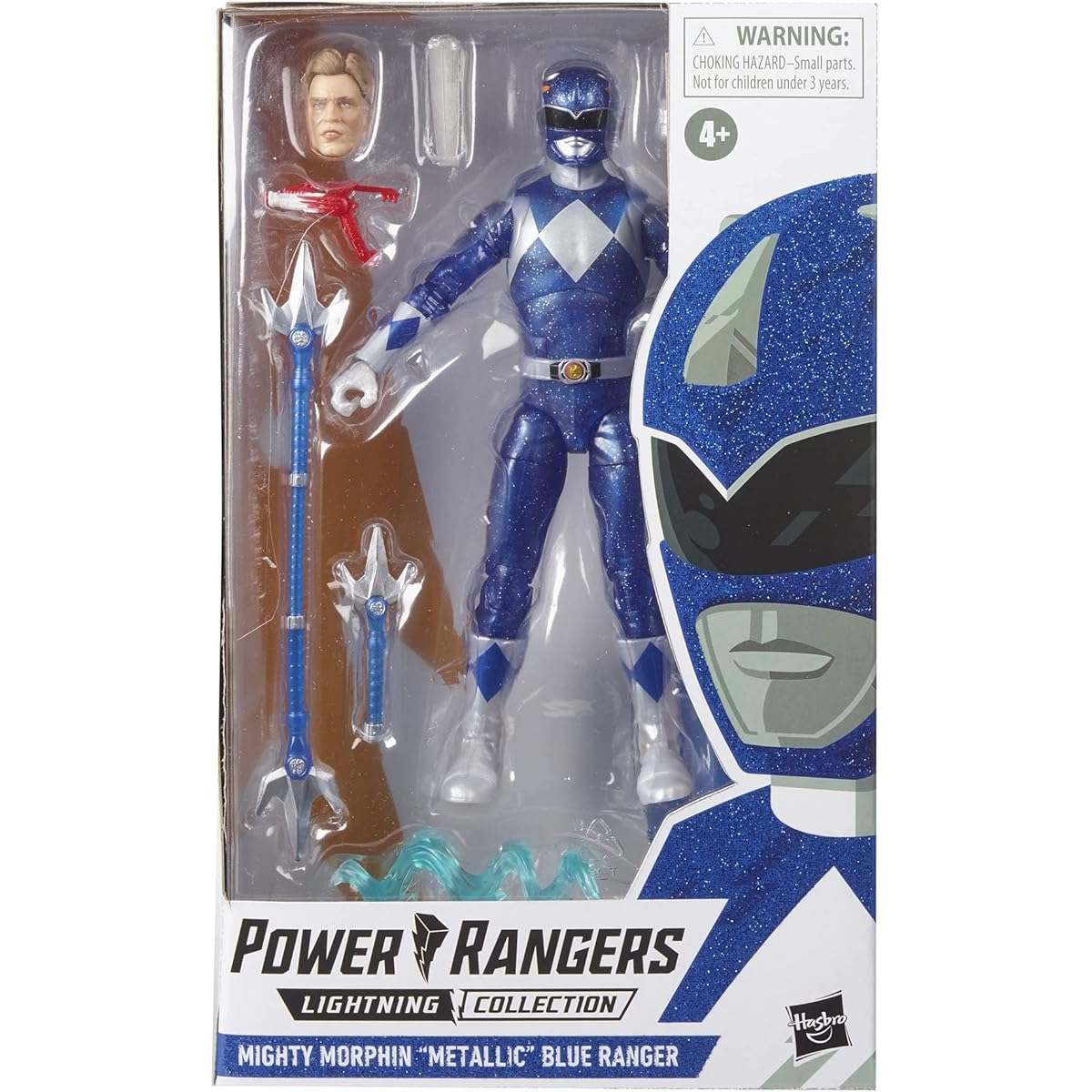 ning Collection Hasbro Pulse Exclusive 6-inch Action Figure "Mighty Morphin" Metallic Blue Ranger/POWER RANGERS 2021 LIGHTNING COLLECTION MIGHTY MORPHIN METALLIC BLUE RANGER Super Sentai Overseas Dinosaur Sentai Zyuranger Tricera Ranger [Parallel Import]