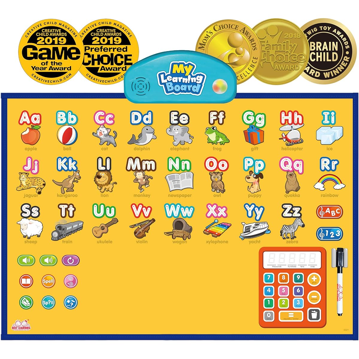 i-Poster: My Learning Board - Electronic Interactive Talking Poster English Educational Toy for 3-6 Year Olds