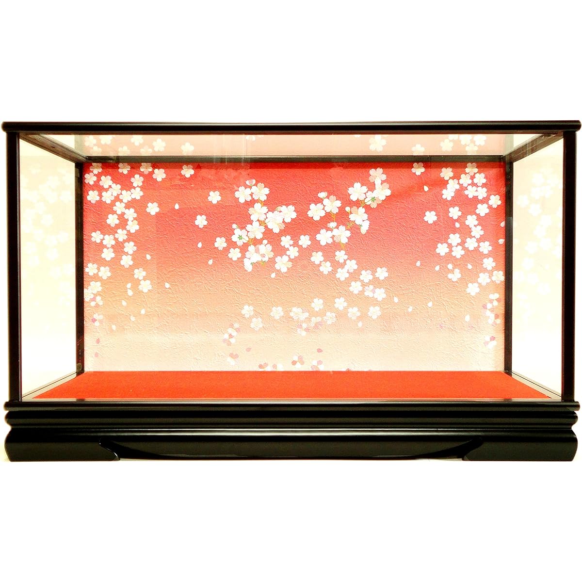 Glass case, doll case, prince case 6-2, flap type, internal dimensions: width 52cm, depth 27cm, height 26.5cm