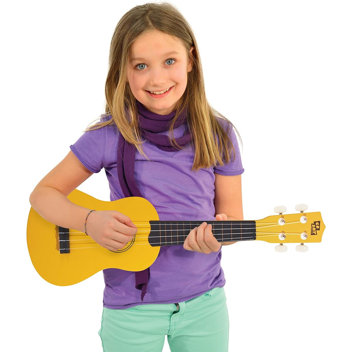 CB SKY Soprano Ukulele 21 inches/53cm for children, beginners, students (yellow)