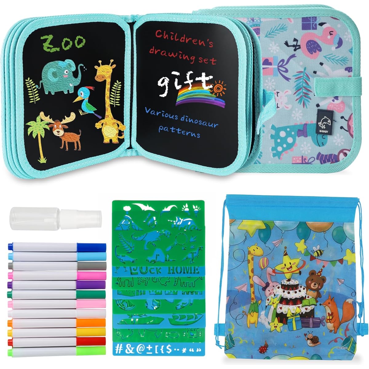 14 Page Portable Reusable Drawing Board (Forest Party)