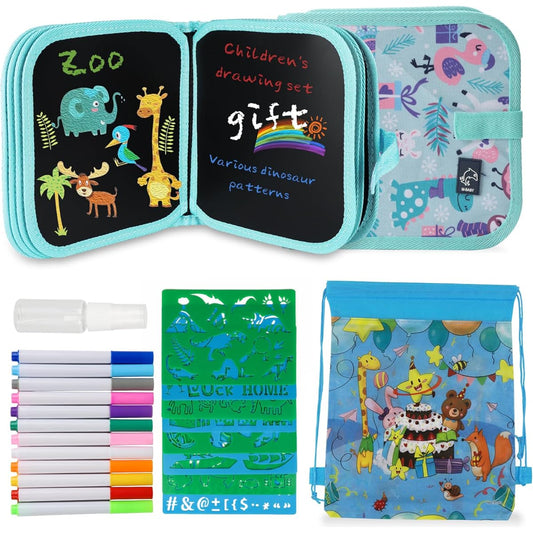 14 Page Portable Reusable Drawing Board (Forest Party)