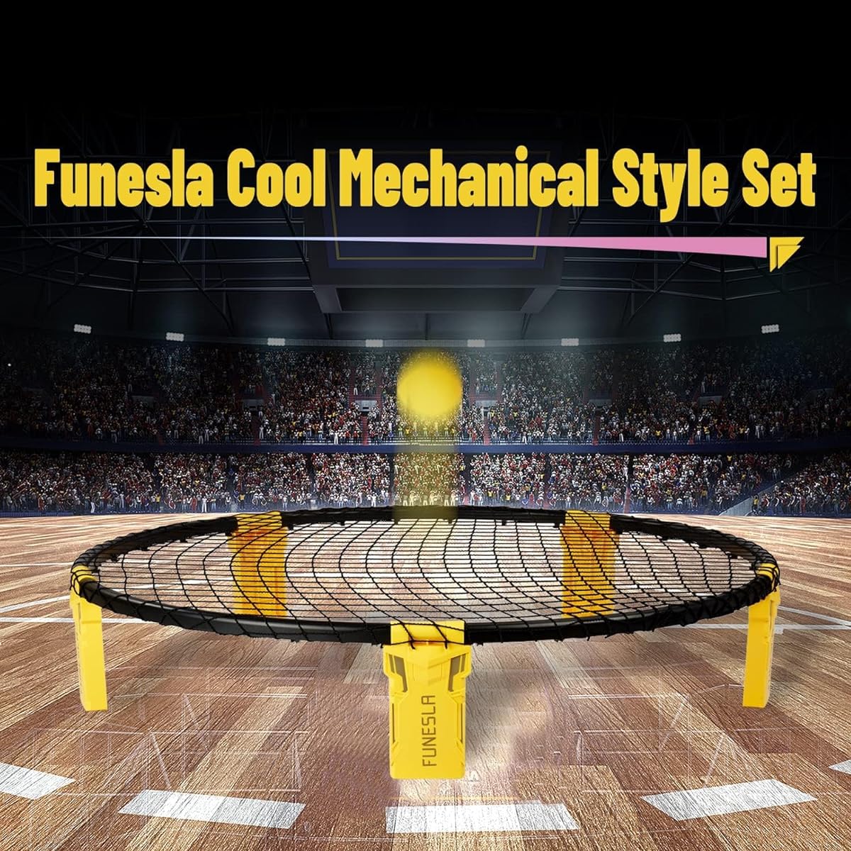 Funesla Round Net Game Set with Carry Bag for Outdoor/Indoor/Lawn/Beach/Backyard/Park 3 Balls 1 Net