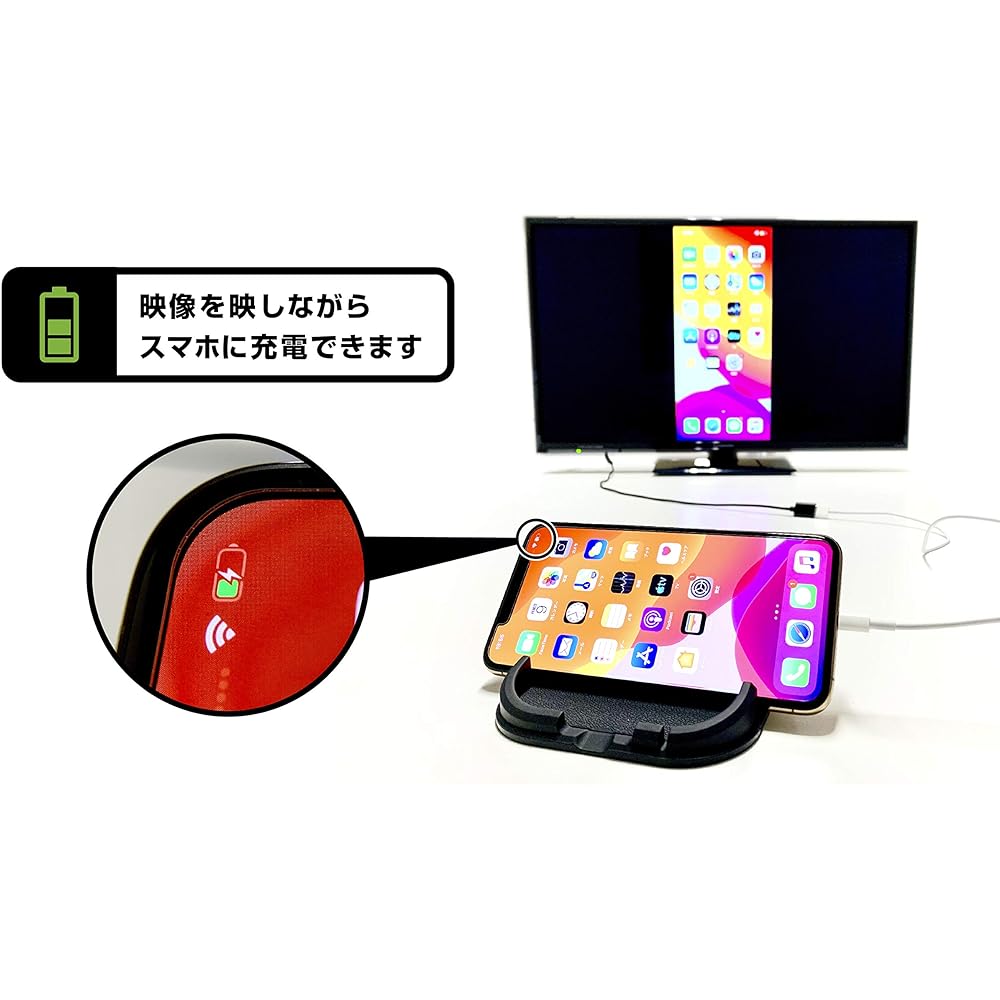 Kashimura HDMI Conversion Cable for iPhone Conversion Cable Mirroring Cable Mirroring on TV No Settings Required Easy to Operate Conversion Adapter NKD-207