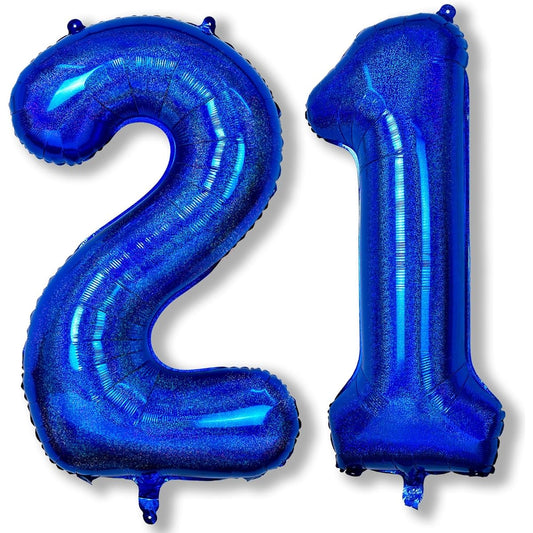 40 inch dark blue number 21 balloon