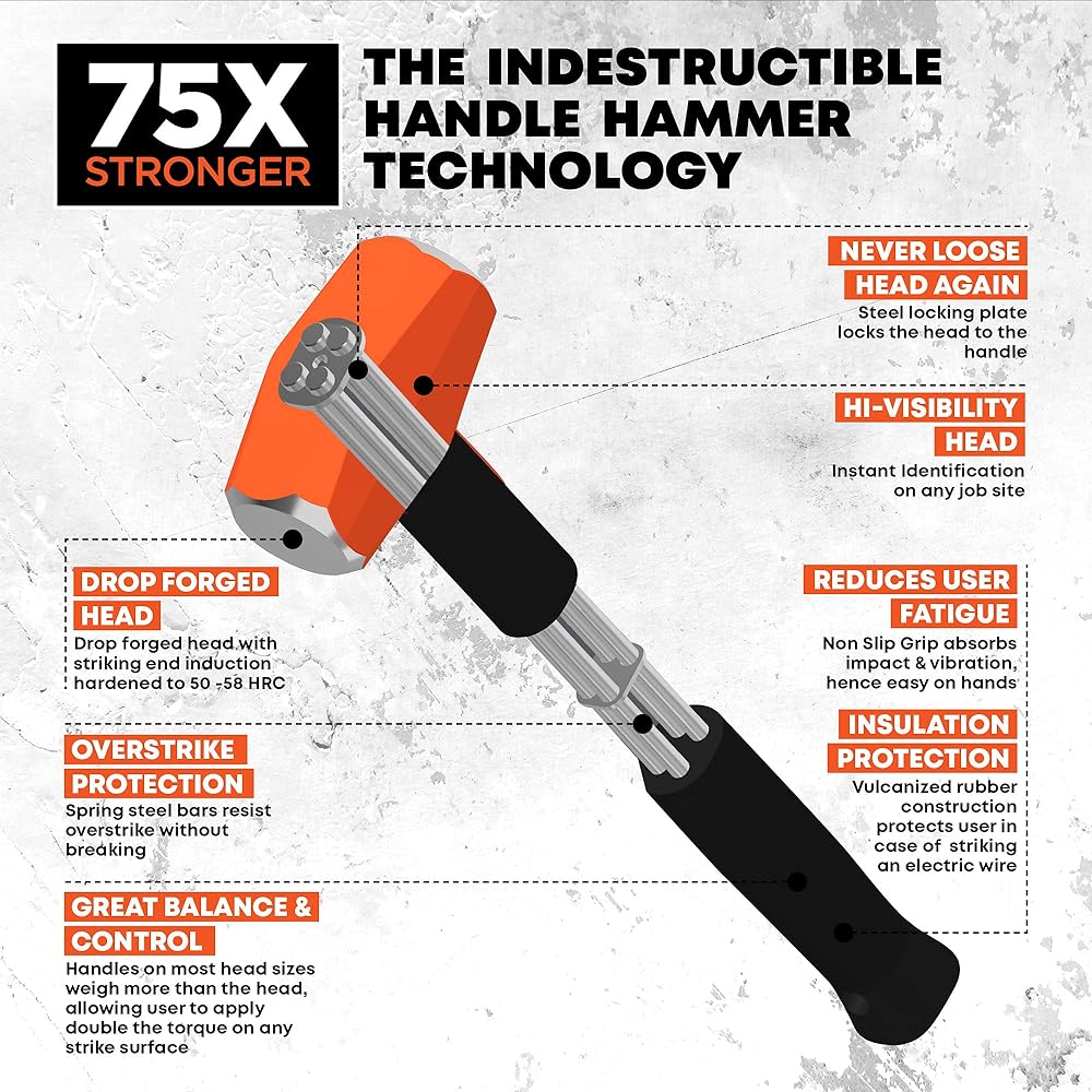 GROZ club hammer 1.8kg 300mm