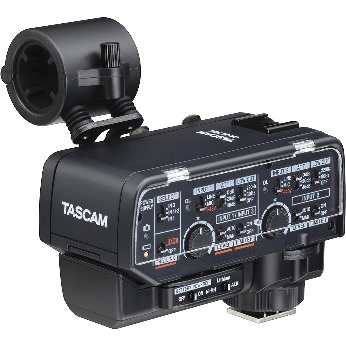 TASCAM CA-XLR2d-AN XLR microphone adapter for mirrorless cameras (analog interface kit) 2ch mixer/preamplifier Video audio recording Interview video production
