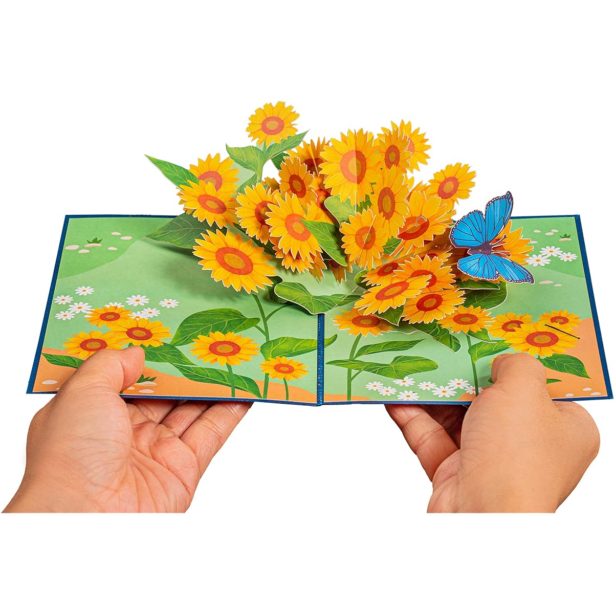 Pop of Art Mother's Day 3D Pop Up Card, Sunflowers, All Occasions, 5" x 7" Cover, Includes Envelope and Note Label