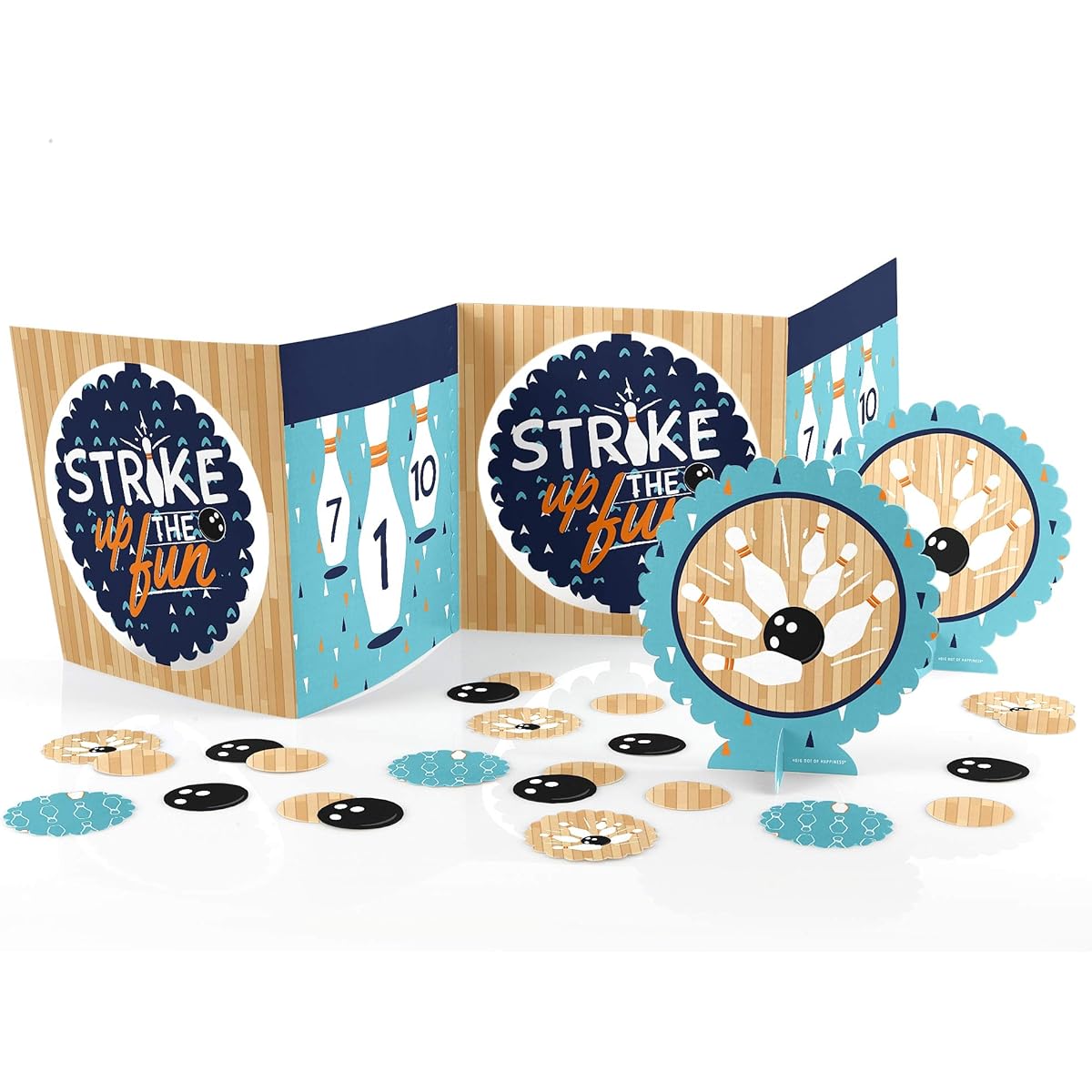 Strike Up the Fun - Bowling - Birthday Party Baby Shower or Centerpiece & Table Decoration Kit