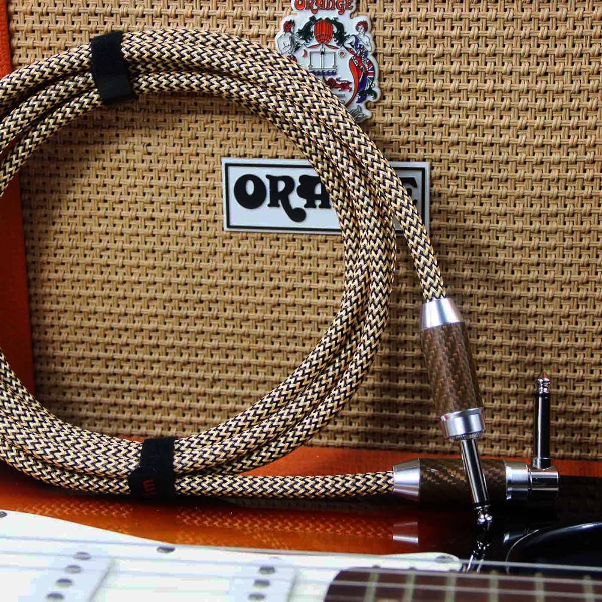1/4" Right Angle Instrument Cable - 15' (Gold)