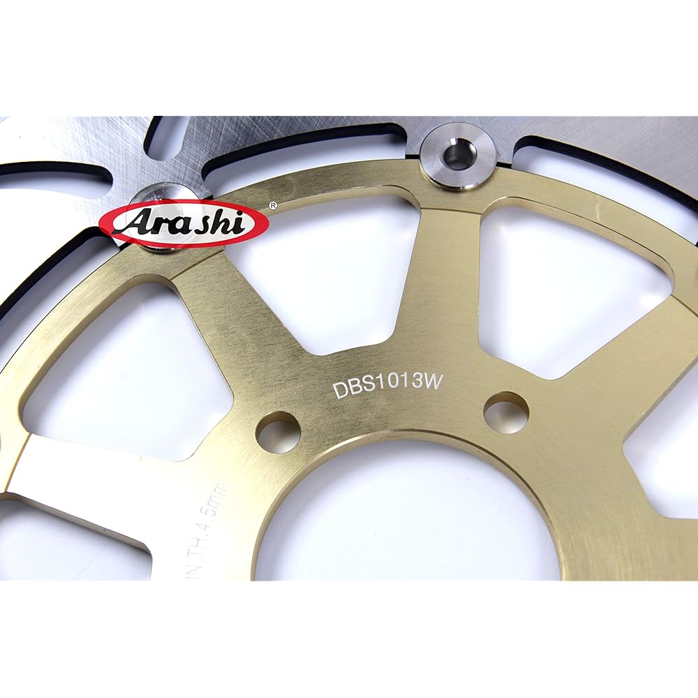 Arashi Front and Rear Brake Disc Rotor for Suzuki GSX-R600 GSXR600 GSXR 600 1997-2003 Motorcycle Replacement Accessories Gold 1998 1999 2000 2001 2002 03