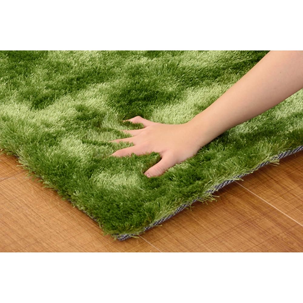 Azumaya-kk Rug Green Width 90 x Depth 130cm Shaggy Rug RG-22GR
