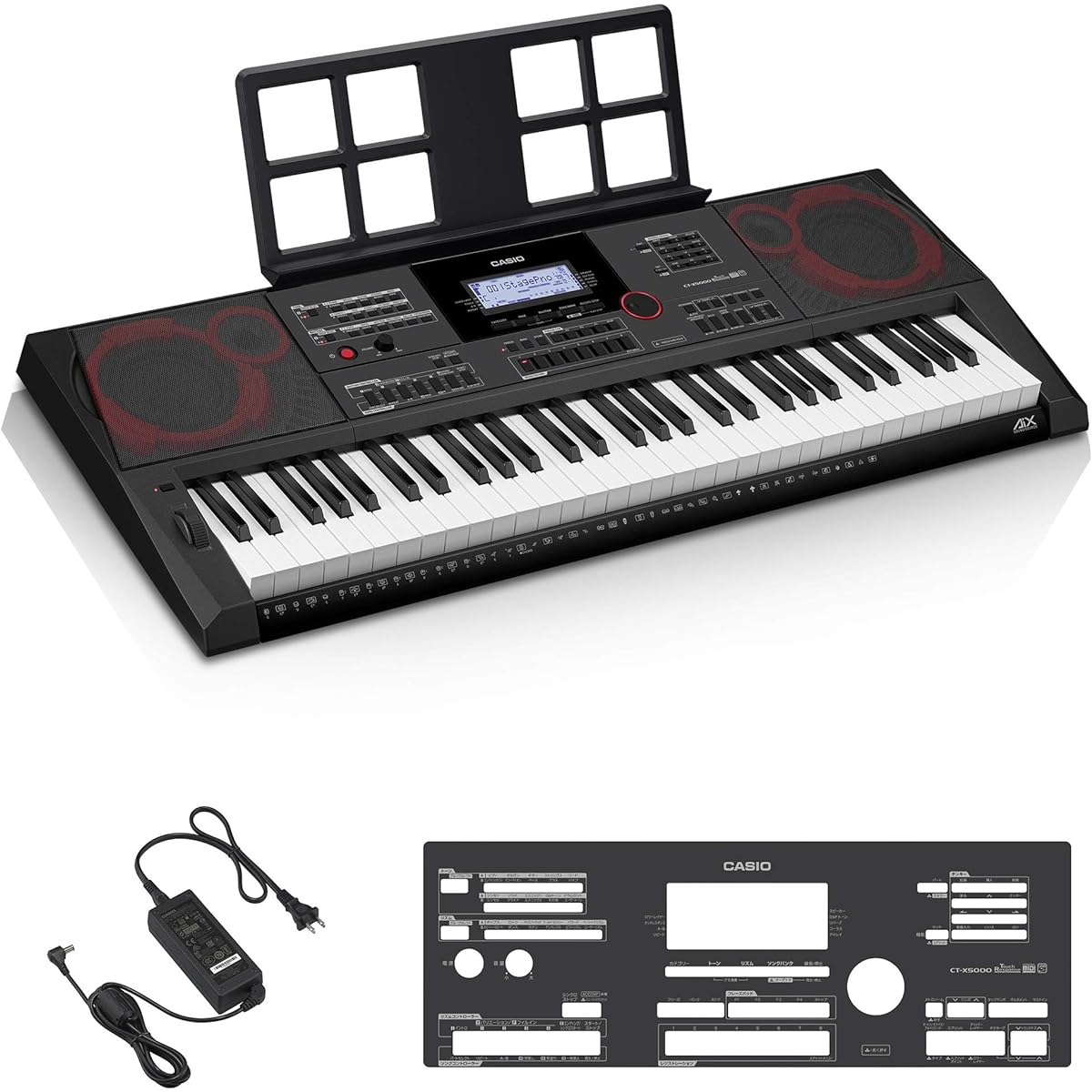 CASIO Electronic Keyboard CT-X5000 61 keys 15W + 15W high output for live performances Built-in high quality 800 tones and 235 rhythms Various functions useful for composition (DTM) Black