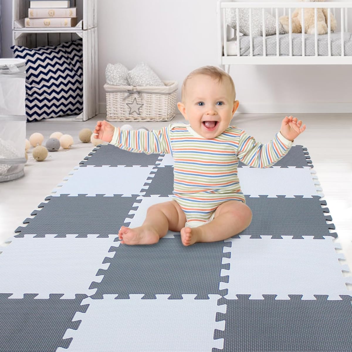 XMTMMD Gym Mat, Gym Flooring Mat, Puzzle Exercise Mat, Interlocking Foam Mat, EVA Foam Floor Tiles for Gym Equipment Workout