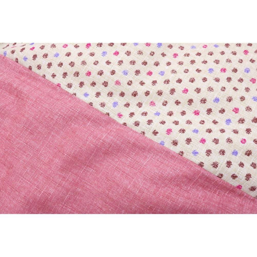 Takaoka rice cracker cushion, diameter 100cm, two-tone color, petit flower pink x support