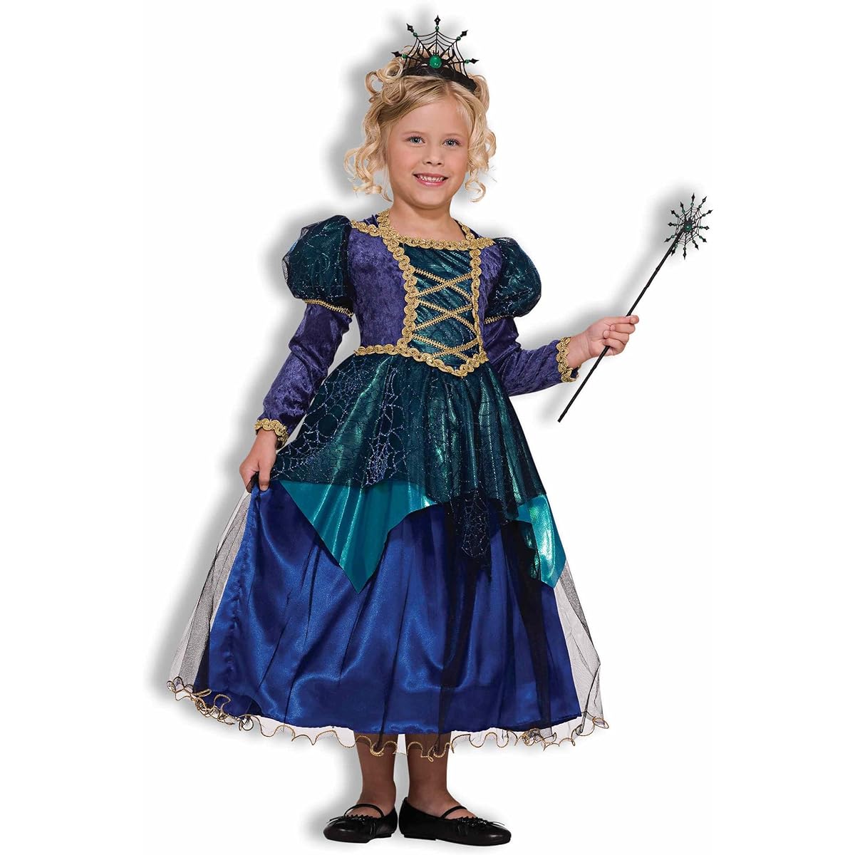 Forum Novelties Sparkle Spider Witch Costume for Children, Size M