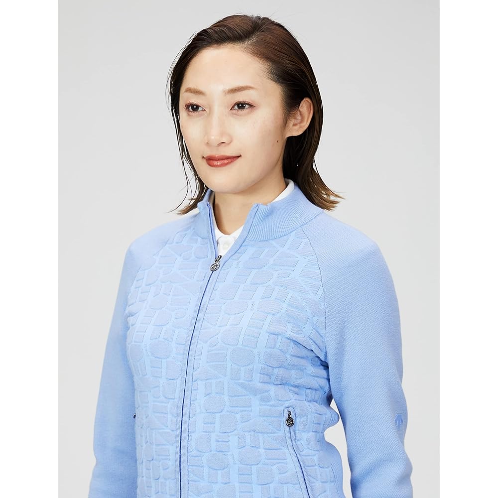 [DESCENTE] 22 Fall/Winter Model Golf Sweater Full Zip Stretch Simple Cute Women's