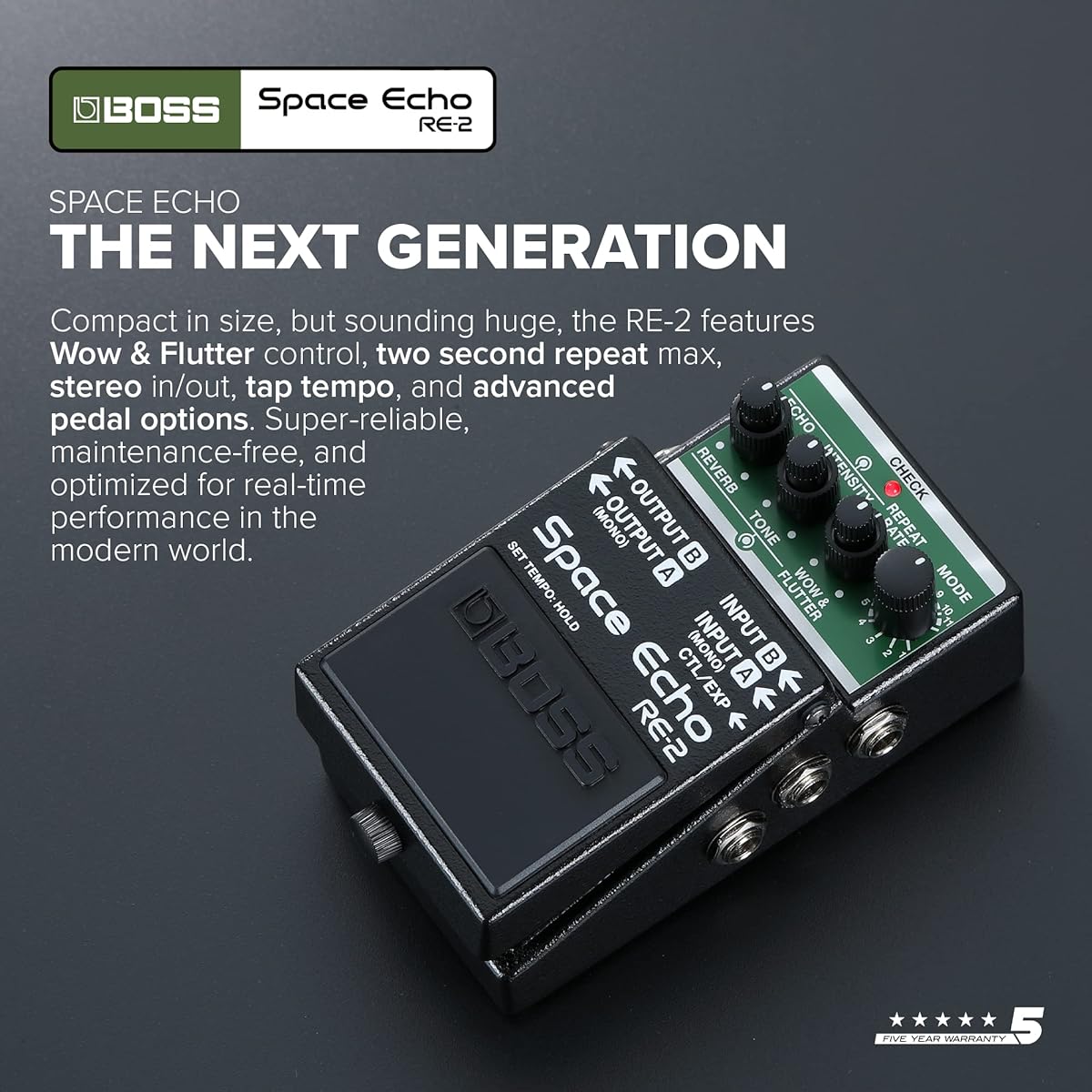 BOSS RE-2 Space Echo Space Echo Echo Delay Reverb Guitar Effector