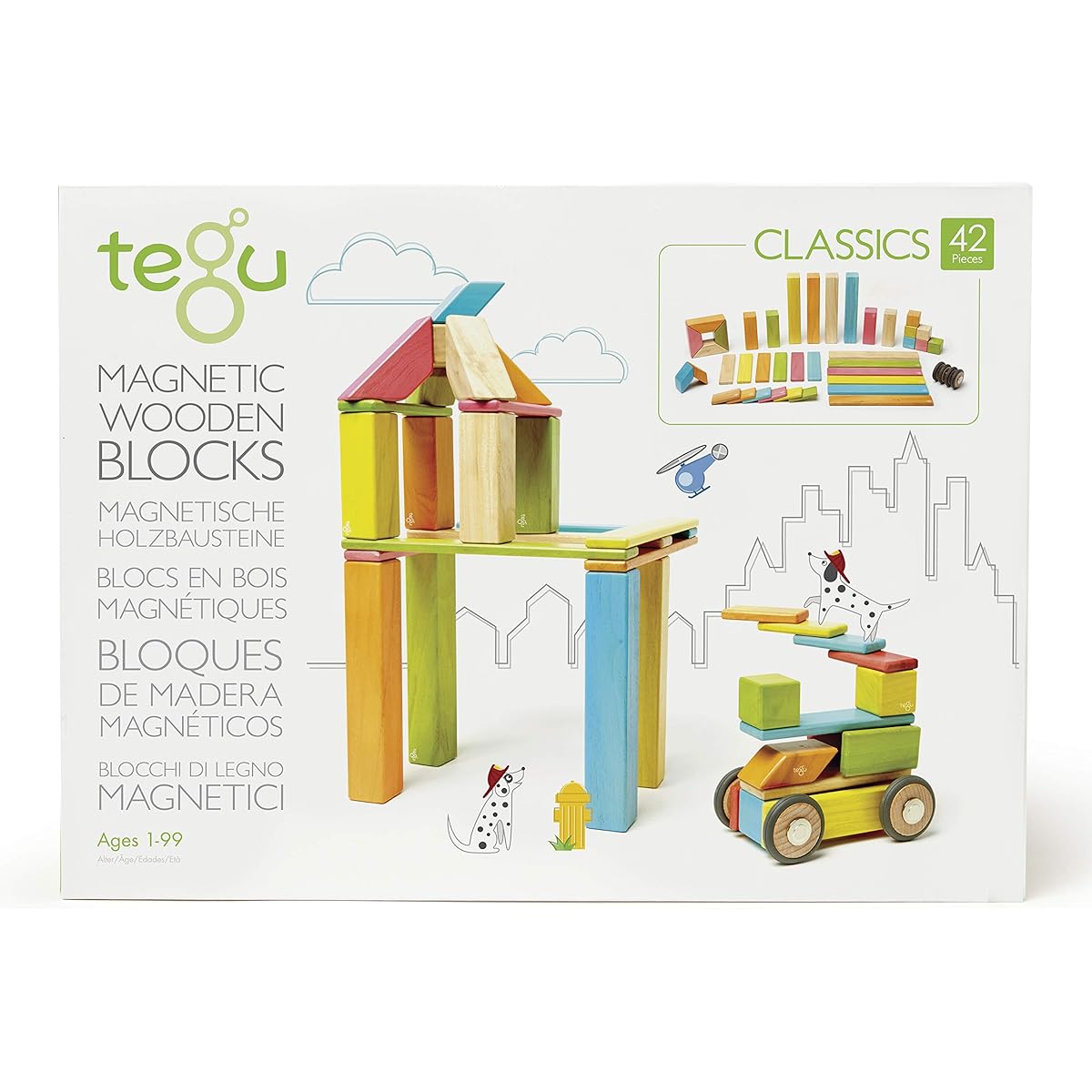 Tegu Building Blocks Magnetic Blocks 42 Pieces/Tint TYTU00501