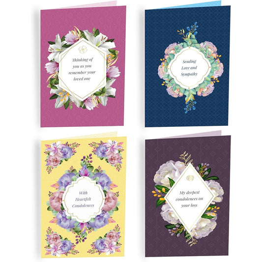 12 Pack Sympathy Cards by Prime Greetings Made in the USA on Eco-Friendly Heavyweight Card Stock with Premium Envelopes 5" x 7.75" Protective Mailers Included
