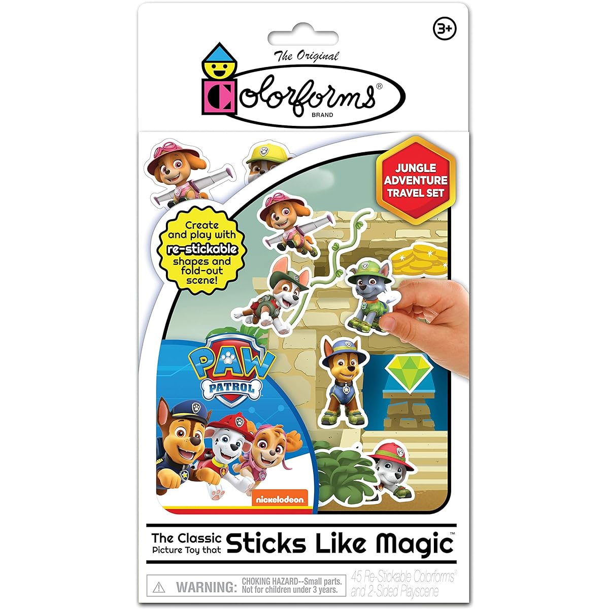 Colorforms Nickelodeon Paw Patrol Jungle Adventure Travel Set