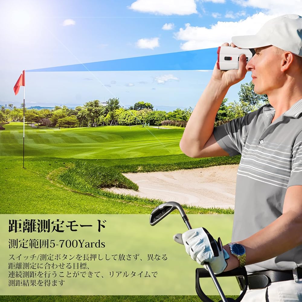 Kurumina C004 Golf Laser Distance Meter Flag Lock Function Measuring Instrument Height Difference Correction/Measurement 6x Optical Telephoto Waterproof Function Height Difference ON/OFF Function Magnetic Adsorption Function Ultra Light Ultra Compact Har