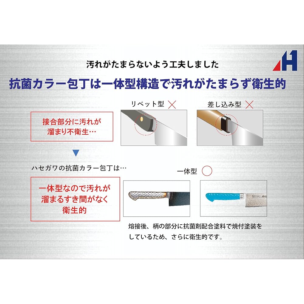 Hasegawa Antibacterial Color Knife Gyuto 21cm Green MGK-210 G