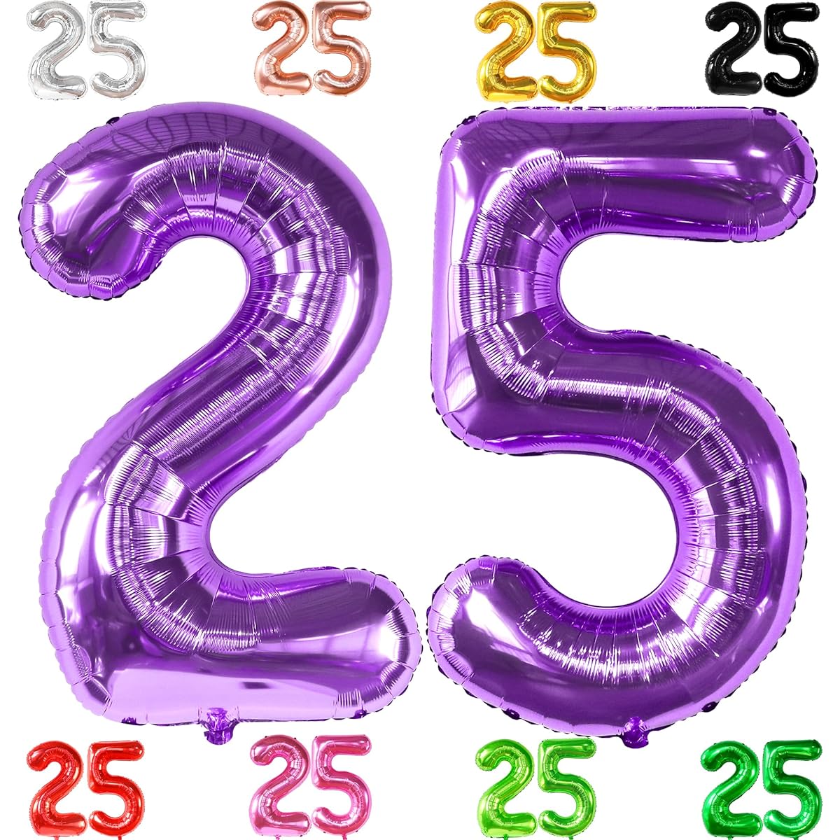Katch On Giant Purple 25 Balloon Numbers - 40 Inches | 25 Year Balloons | Purple Number 25 Balloons, 25th Birthday Decorations | 25th Birthday Balloons 25th Birthday Party | 25th Birthday Party | 25th Anniversary