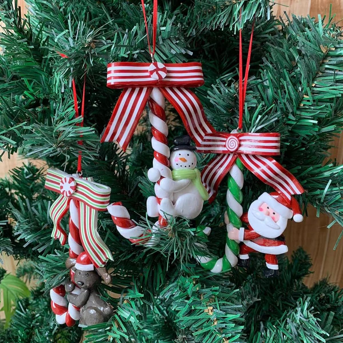 Snowman crutches Christmas tree hanging