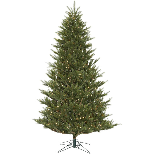 Vickerman 7.5ft Fresh Fraser Fir Artificial Christmas Tree with Clear Duralite Lights for Seasonal Indoor Decor
