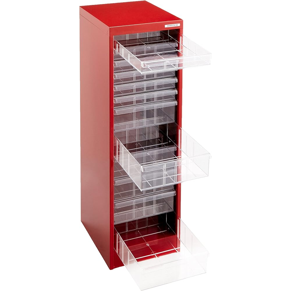Avante V2 Floor Case A4/12 Tiers (Shallow 6/Deep 6) Red AF-H12R