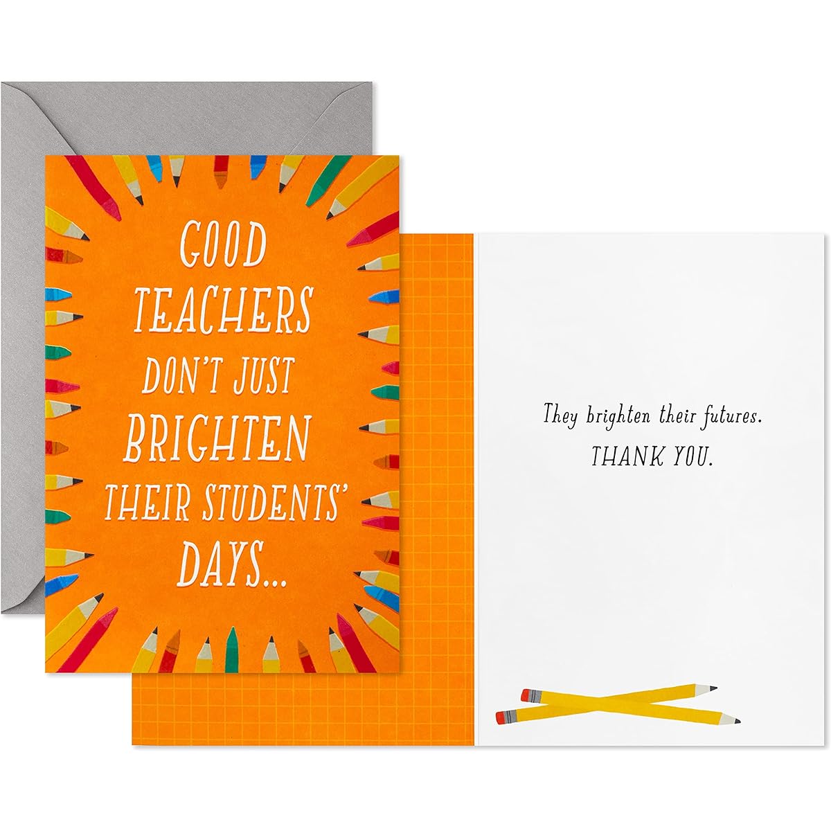 Hallmark Teacher Appreciation Cards, Set of 4 (Good Teachers Brighten Futures)