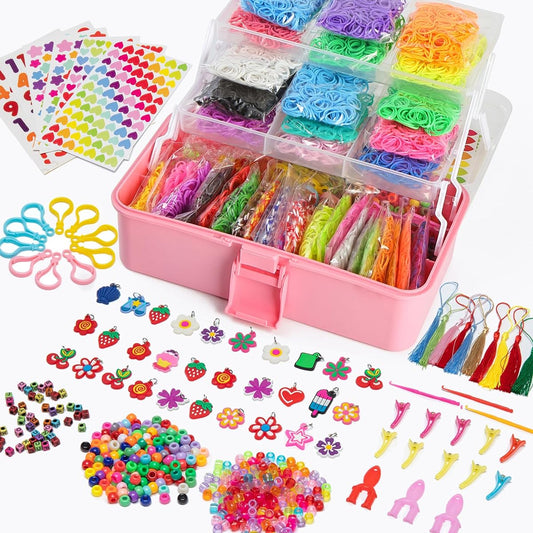 10600+ Rubber Band Bracelet Kit 36 Colors Loom Bracelet Making Kit for Arts & Crafts Rubber Band Bracelet Kit for Ages 6+