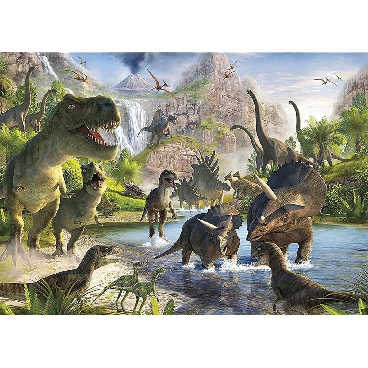 SiTimmGer Dinosaur Jigsaw Puzzle for Kids Dinosaur Jigsaw Puzzle Learning Educational Toy Game Toddler Boys Girls Puzzle Set Birthday Gift for Kids