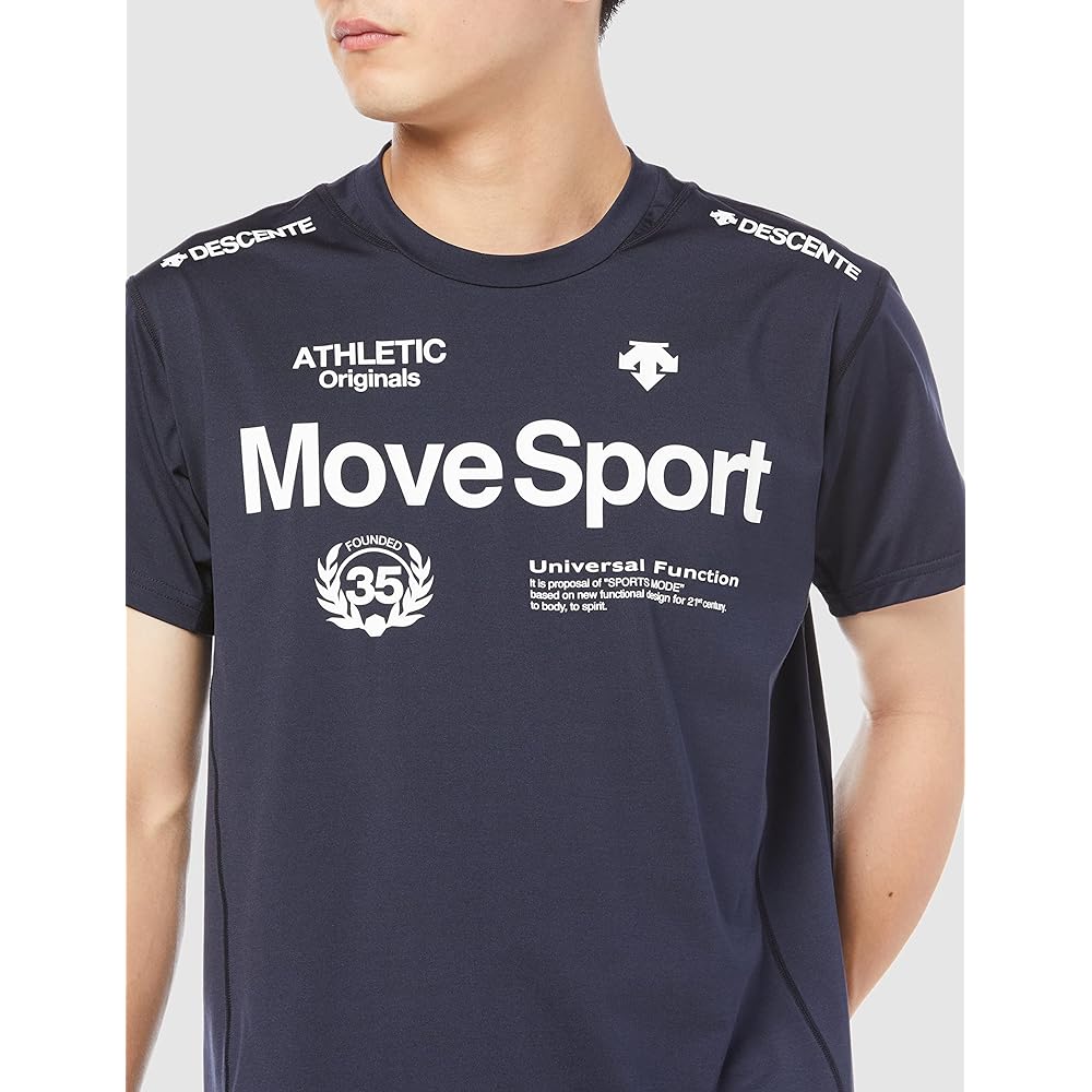 [DESCENTE] Short Sleeve Shirt T-Shirt Sunscreen Sweat Absorbent Quick Drying Stretch UV Protection Training MOVESPORT Men's DMMTJA62