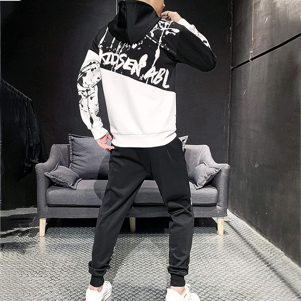 [AYISTELU] Men's Parka, Top and Bottom Set, Stylish, Jersey, Sportswear, Setup, Large Size, Casual, Men's Fashion, Autumn/Winter Clothes