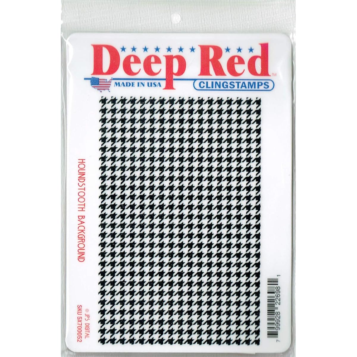 Deep Red Cling Stamp 4"X6"-Houndstooth Background (Parallel Import)