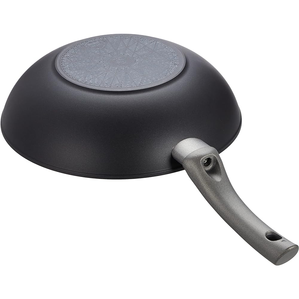 Meyer Stir-Fry Pot 28cm Aluminum IH Compatible Fluorine Resin Processed Made in Italy "TVS mito induction" [Domestic Genuine Product] TVM-IN28 Gray