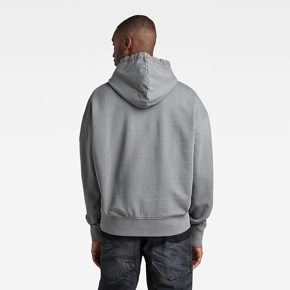 [G-STAR LOW] Hoodie Sweatshirt Men's Oversized Fit GARMENT DYED OVERSIZED HOODIE