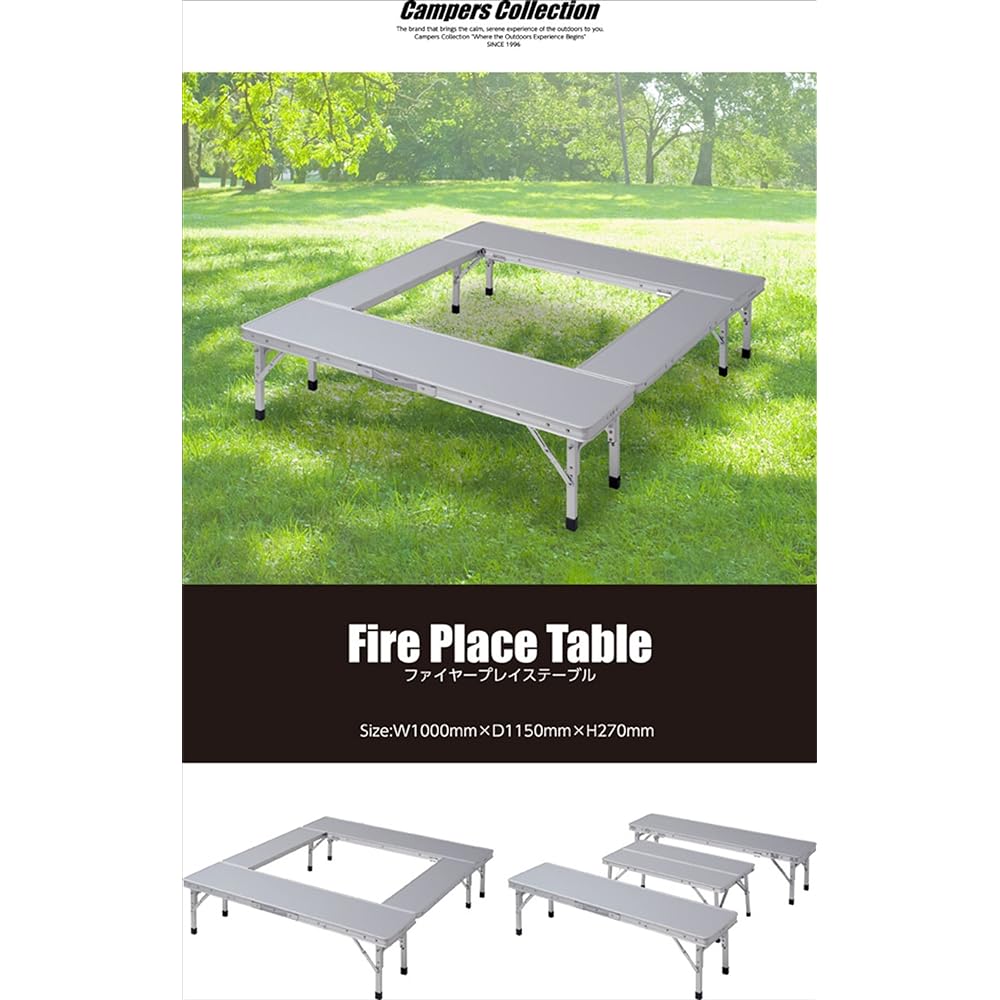 [Campers Collection Yamazen] Fire Place Table FPT-100(SL)