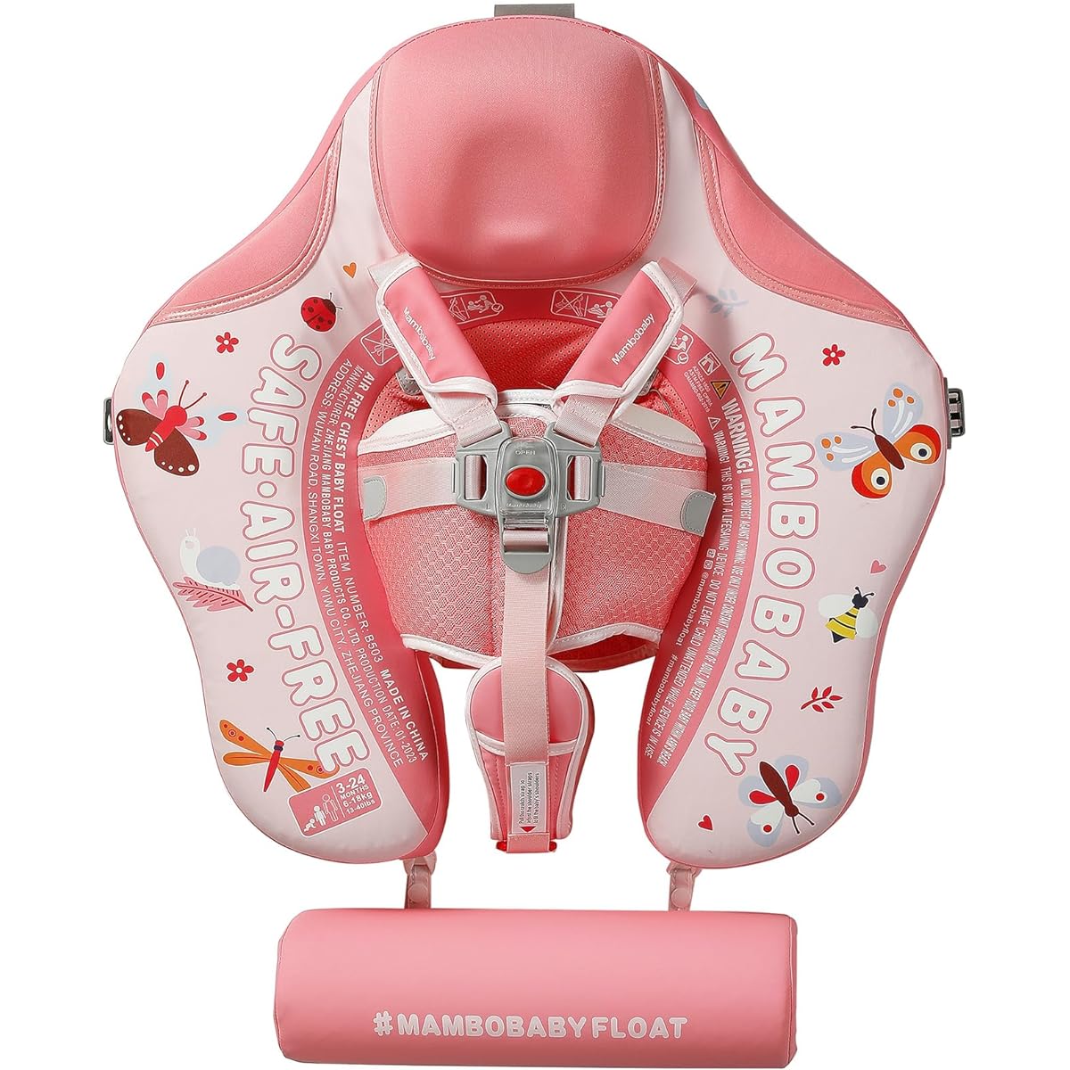 Mambobaby Stroller Canopy Float Relax Inflatable Infant Float Solid Swim Float Mambo Swimming Float Smart Swim Trainer with Tail Swim Ring