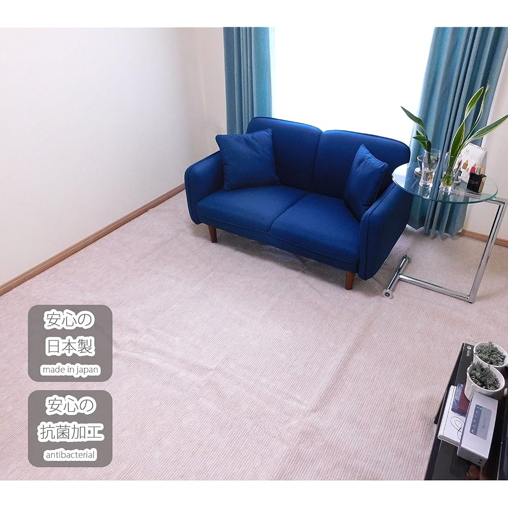 OPIST Carpet Rug Mat Antibacterial Made in Japan Edoma 4.5 Tatami Size 261 x 261cm Folding Carpet Ivory AM2