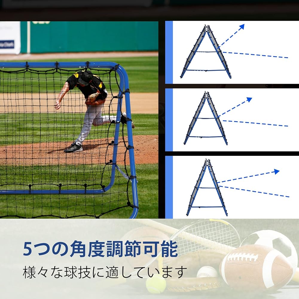 SMONTER Rebound Net, Double-Sided Soccer Practice Net, Rebounder, Soccer, Futsal, Baseball, Indoor and Outdoor Use, Wall Hitting, 1m x 1m, Soccer Net Independent Practice, Easy to Assemble