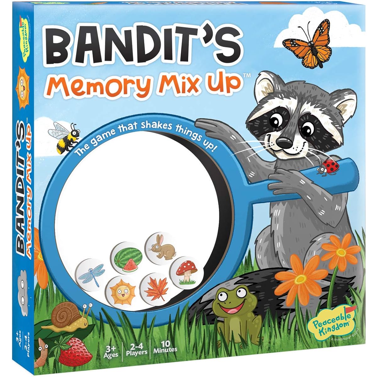 Peaceable Kingdom Bandit's Memory Mixup - Memory Game for Kids - Great for single player, large and small groups - For ages 3 and up.