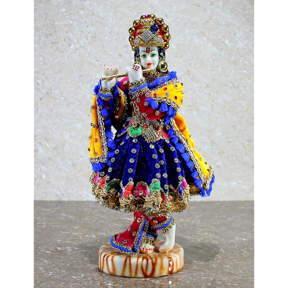 eSplanade Hand Carved God Kishan Krishna Maruti Idol Statue Sculpture - 11 Inch - Resin