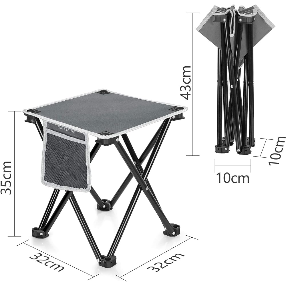 Outdoor Chair, Folding Chair, 2 Chairs [Load Capacity 182kg] Ultra Lightweight, Camping Chair, Leisure Chair, Chair, Compact, Cherry Blossom Viewing, Change, Storage Bag Included, Convenient to Carry