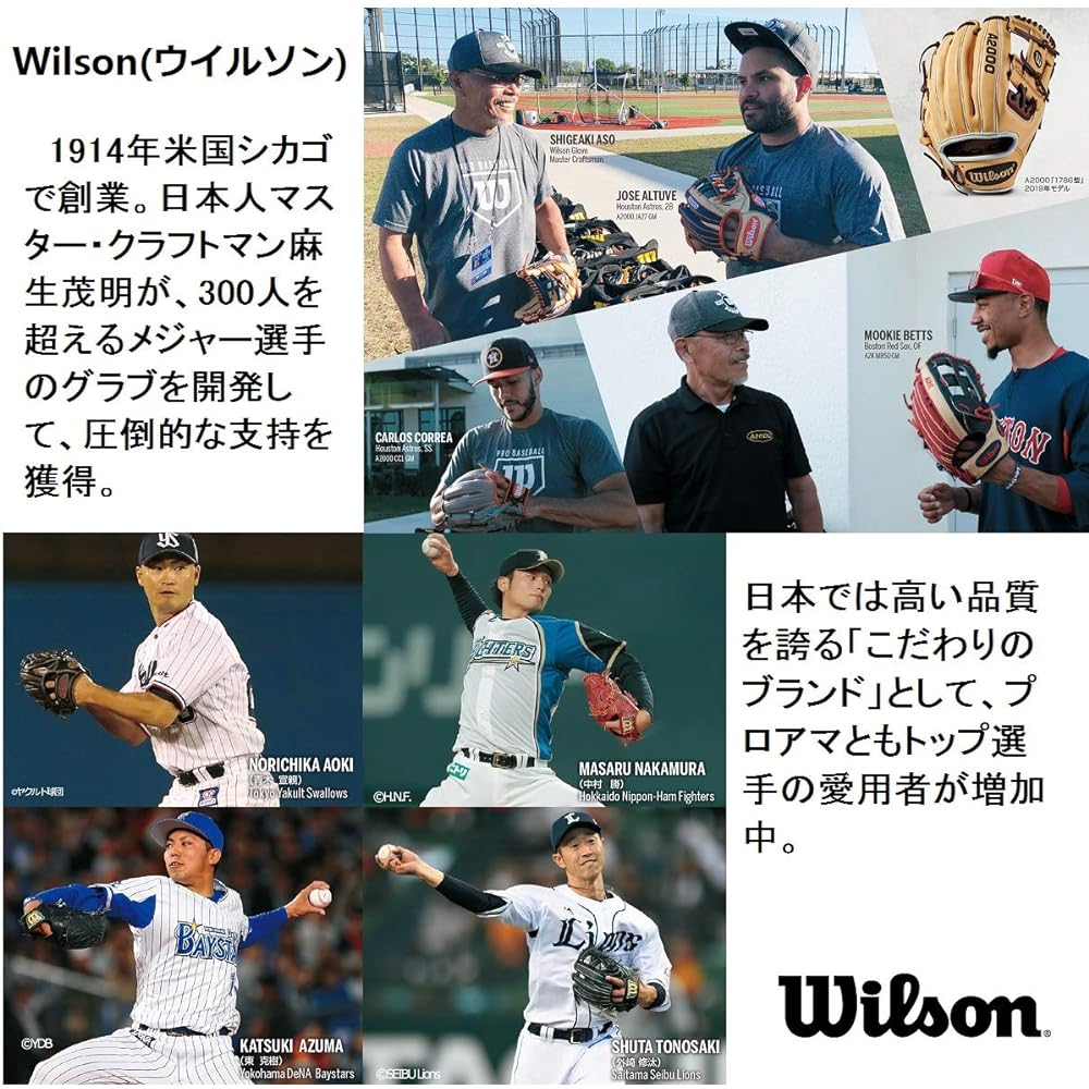Wilson Baseball Defensive Glove, One-handed, High School Baseball Compatible Model Available, S~XL, Junior M~L, Color Variations Available