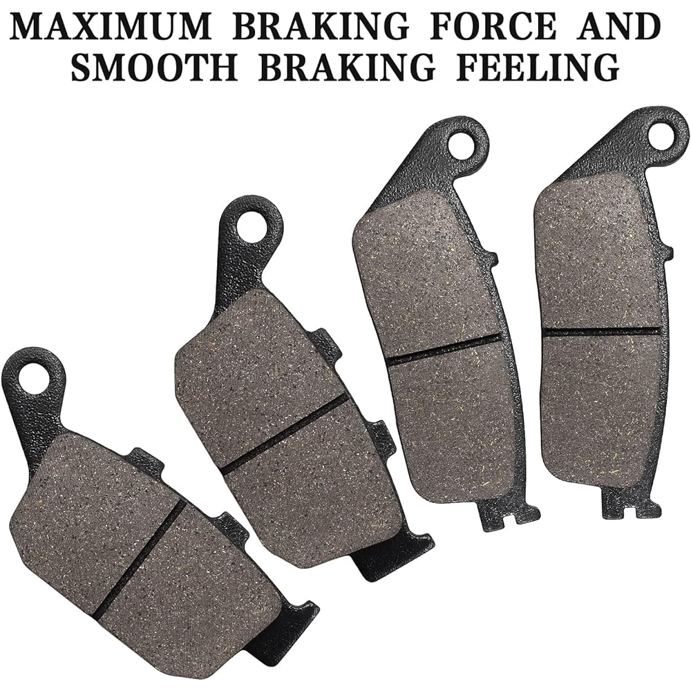 SOLLON Front and Rear Brake Pads for Honda CB500X 2014-2015 CB500F 2013-2020 VTR250 1998-2010 CMX500 Rebel 2018-2020 CTX700 2014-2019 NC700X NC700S 2012-2013