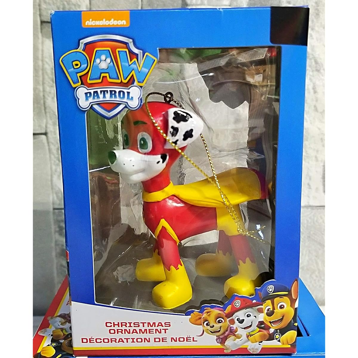 Nick Jr. Paw Patrol Superhero Christmas Ornaments - Chase, Marshall, Rubble, Skye (Marshall)