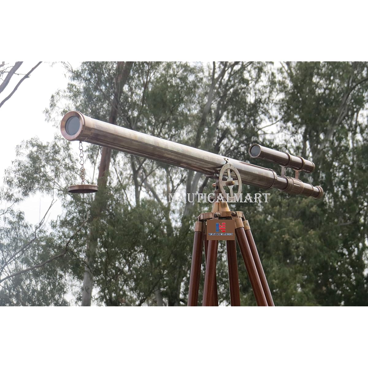 Griffith Floor Standing Astro Telescope, Oil Rubbed Bronze, 64" with Gold Basket